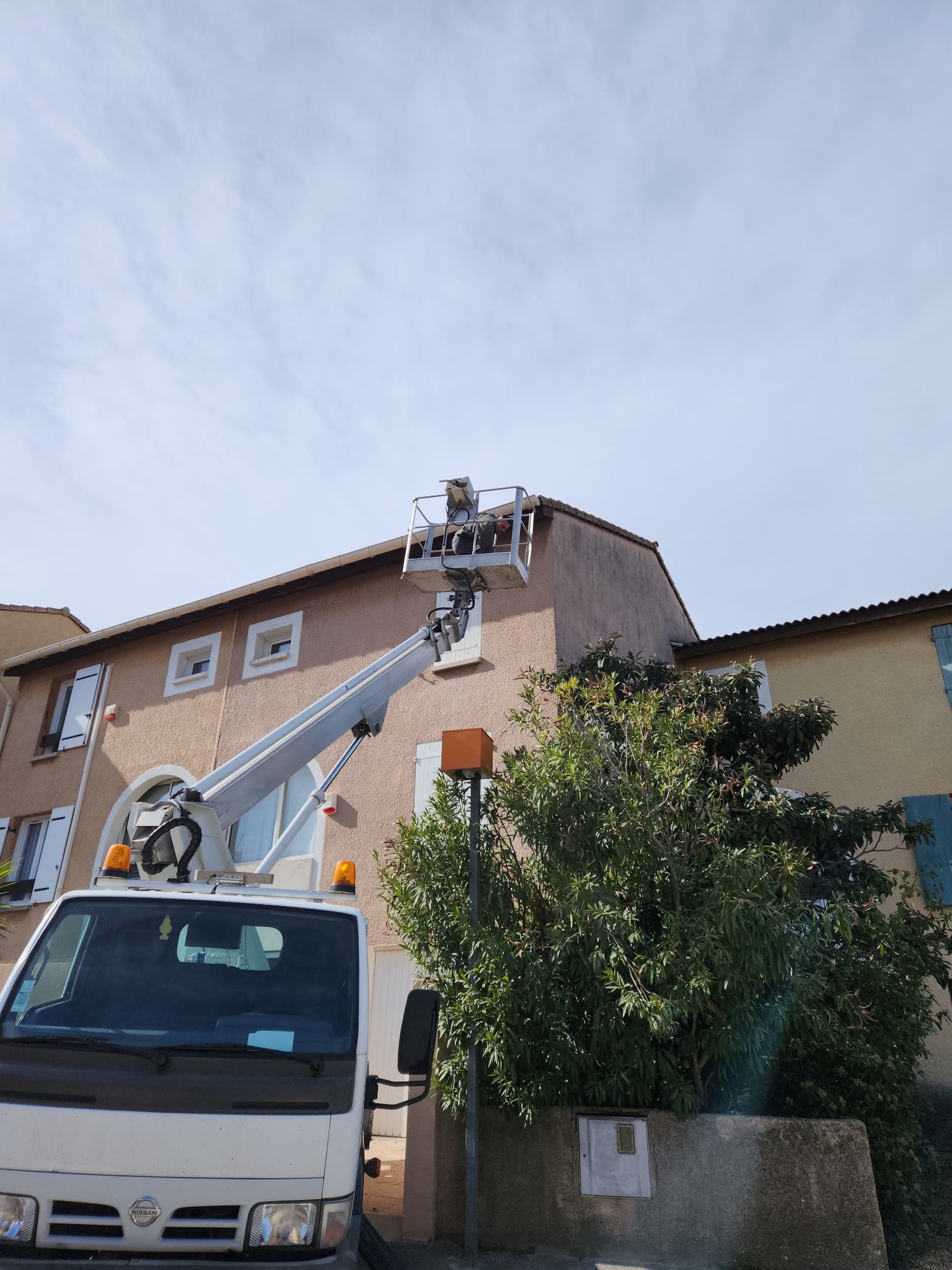Accès en hauteur pour intervention sur couverture
