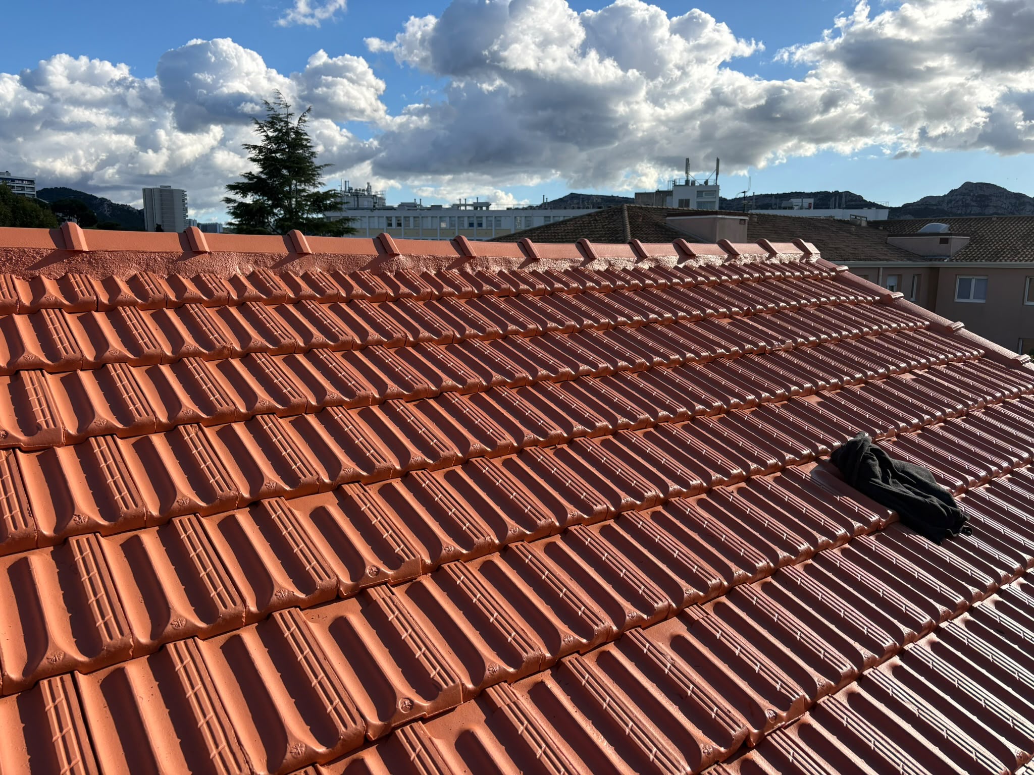Toiture en tuiles après rénovation